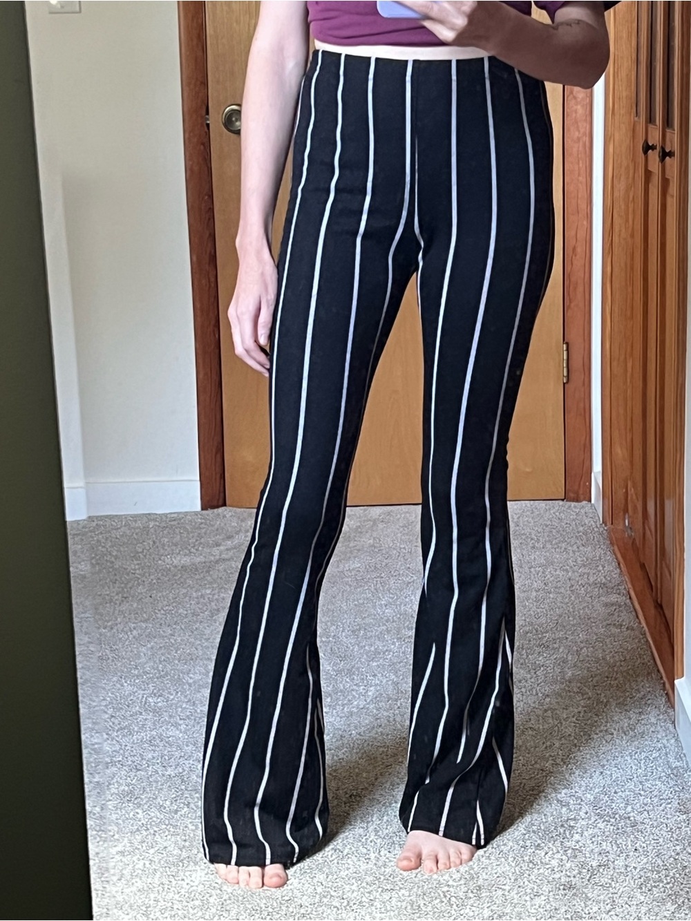 Nasty Gal Black flare pants